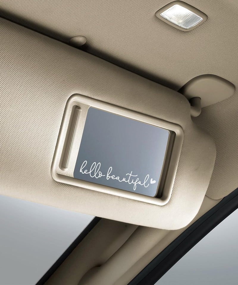RACOONA Hello Beautiful Mirror Decal - Rearview Mirror Sticker, Self Affirmations Decal, Car Accessories for Window Decoration (White) - Image 5